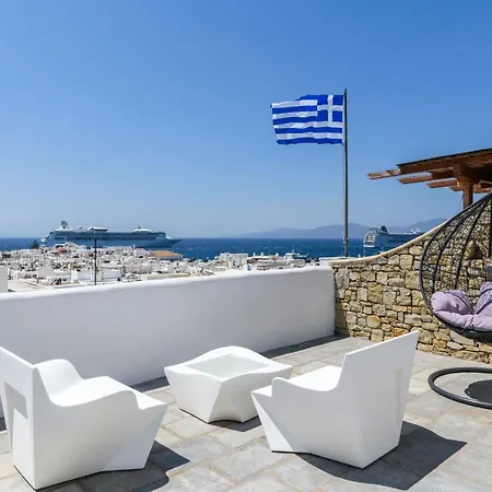 Villa Floral With Marvelous View To Mykonos Town
