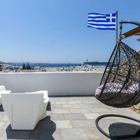 Villa Floral With Marvelous View To Mykonos Town